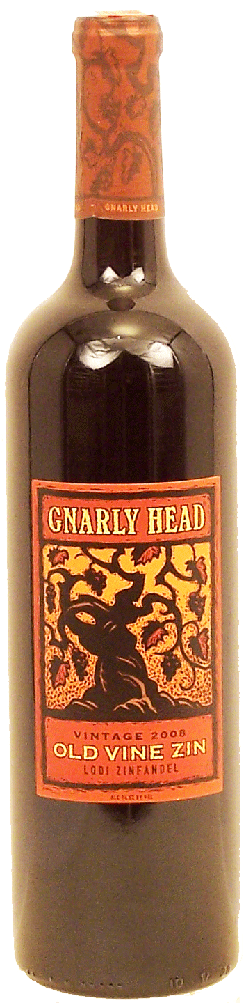 Gnarly Head Old Vine Zin lodi zinfandel wine of Manteca California, 14.5% alc. by vol. Full-Size Picture